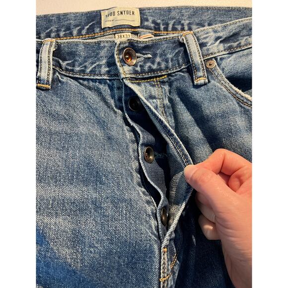 Todd Snyder Jeans Mens Classic Fit Selvedge Denim Casual Grunge Distressed Fall - Picture 6 of 11